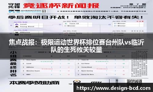 焦点战报：极限运动世界杯排位赛台州队vs临沂队的生死攸关较量